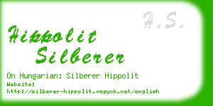 hippolit silberer business card